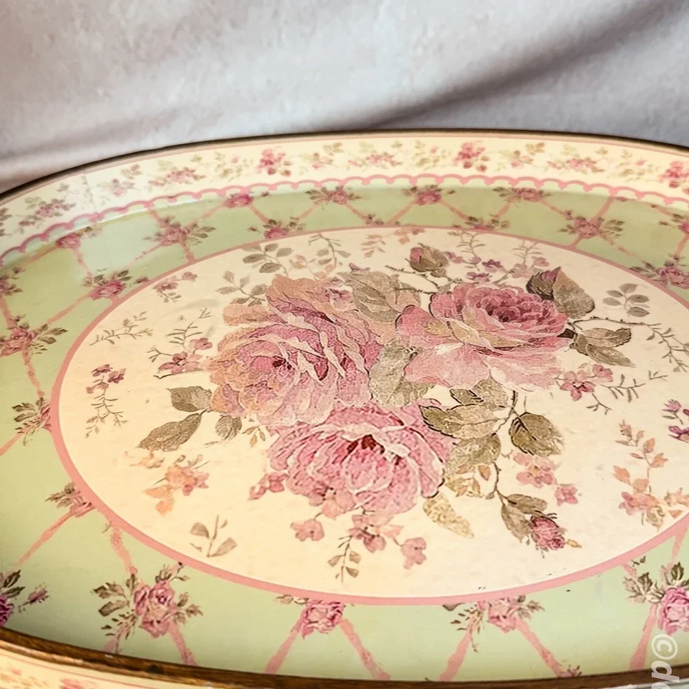 Vintage Floral Serving Tray